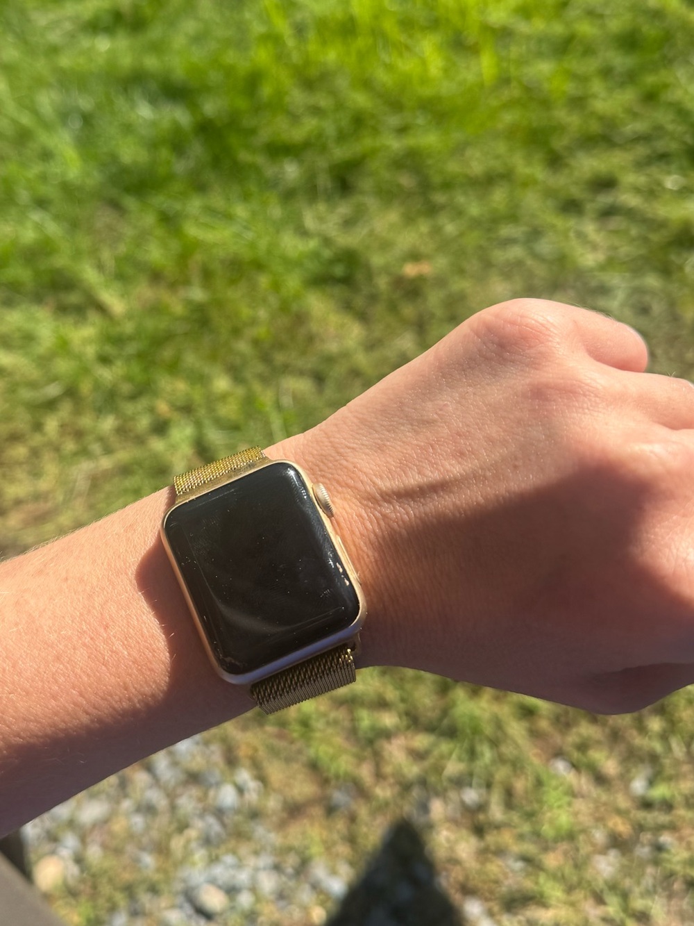 Rose Gold Apple Watch Series 2 with Gold Mesh Band